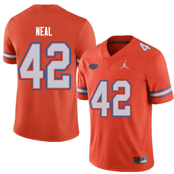 Jordan Brand Men #42 Keanu Neal Florida Gators College Football Jerseys Sale-Orange - Click Image to Close